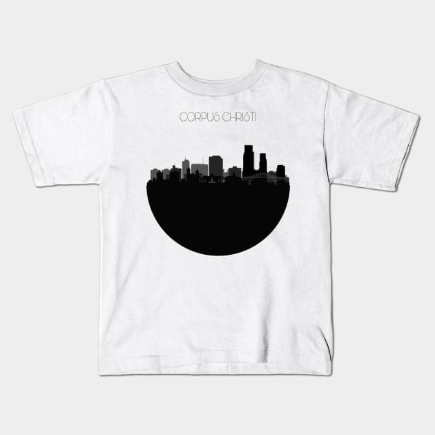 Corpus Christi Skyline Kids T-Shirt by inspirowl